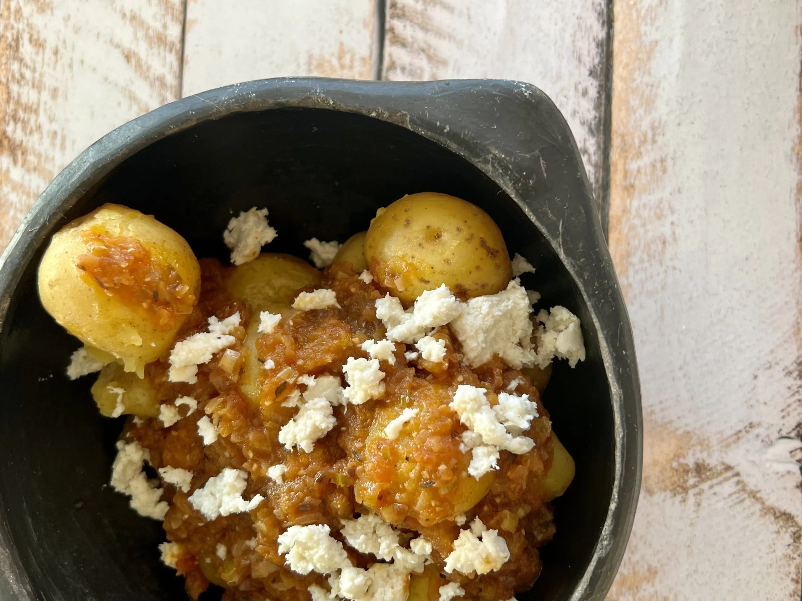 Papitas Chorreadas con Quezo