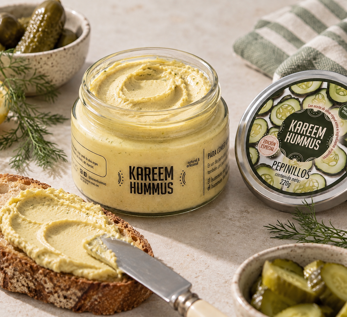 Hummus Pepinillos 220g